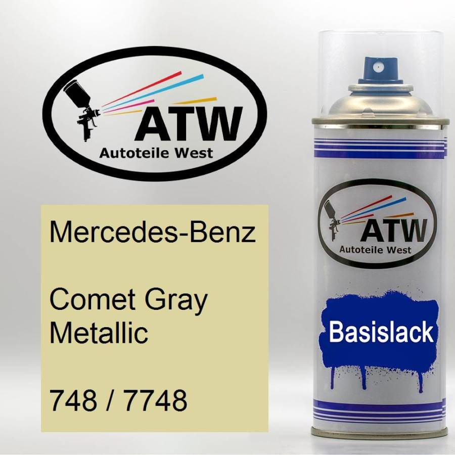 Mercedes-Benz, Comet Gray Metallic, 748 / 7748: 400ml Sprühdose, von ATW Autoteile West.